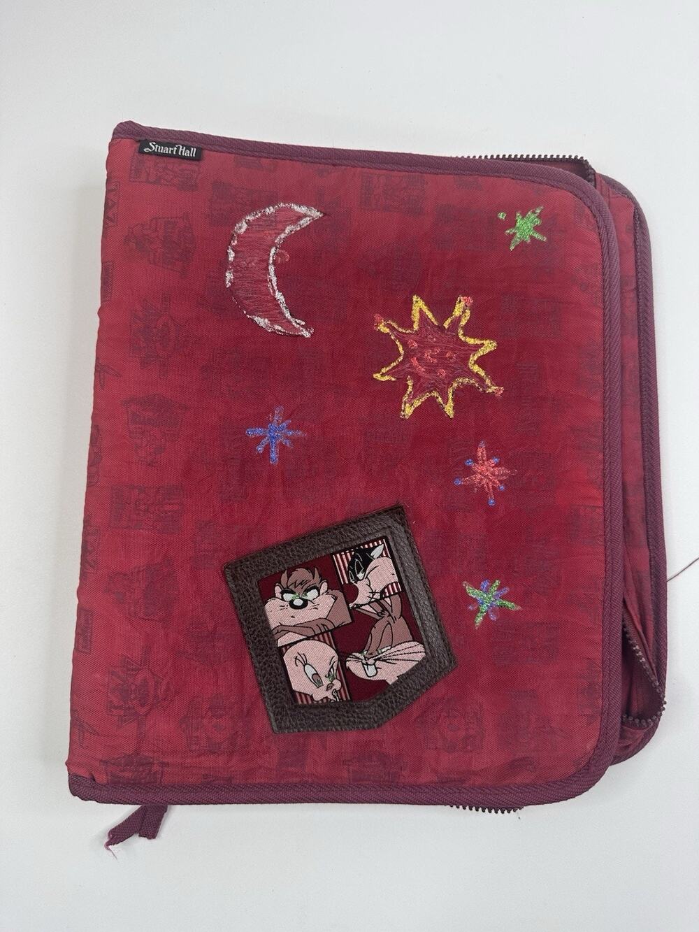 Looney Tunes Tweety Taz Bugs Bunny Silvestor Trapper Keeper Style Zippered